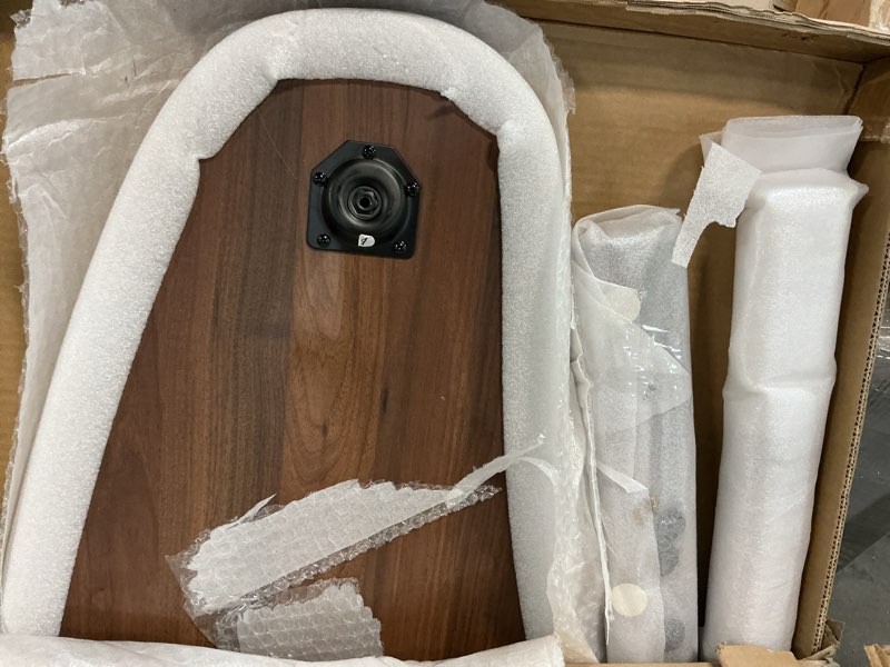 Condition photo showing Good Condition for Solid Wood Table Desk, Coffee Table End Table Round for Kitchen Dining Room, Living Room, Bedroom and Restaurant, 4 Legs Removable-Walnut