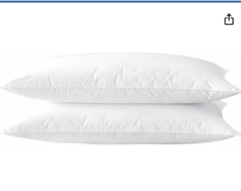 ultra thin flat soft bed pillows king size set of 2 pack for sleeping 20\"x36\", hypoallergenic skin friendly machine washable ( similar