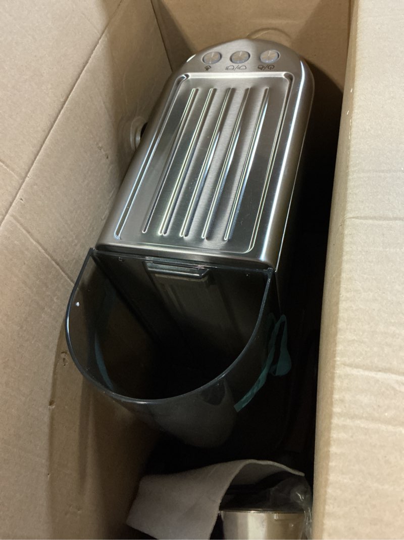 Condition photo showing Good Condition for atatix espresso machine with milk frother, 20 bar pressure espresso maker, with 44oz removable tank, compact stainless steel coffee machine for home, office, latte, cappuccino, macchiato, silver a-brushed silver