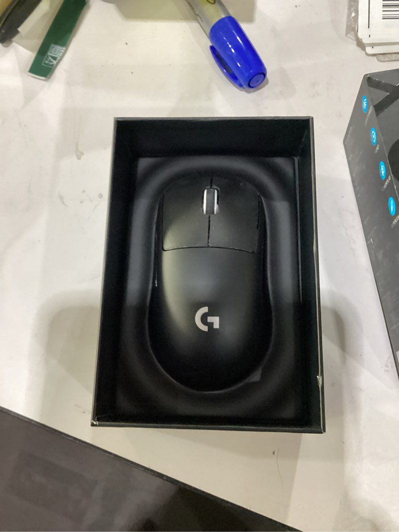 Condition photo showing As Is for Logitech G PRO X SUPERLIGHT Wireless Gaming Mouse, Ultra-Lightweight, HERO 25K Sensor, 25,600 DPI, 5 Programmable Buttons, Long Battery Life, Compatible with PC / Mac - Black Black Mouse