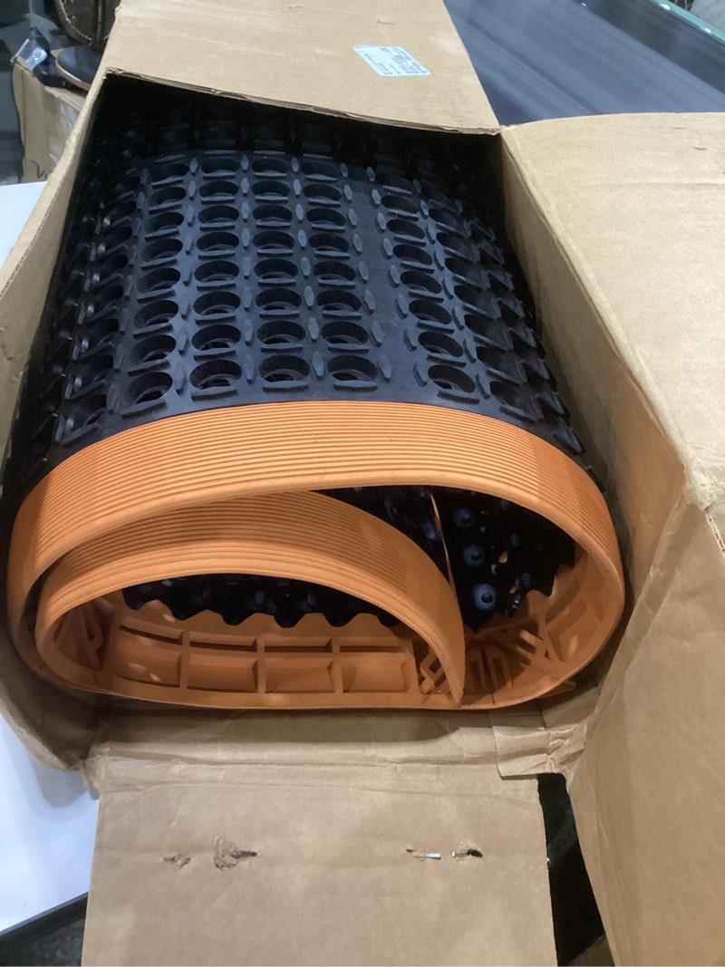 notrax sure step rubber non slip drainage mat - yellow/black 40\\\" x 124\\\" lightweight light-duty anti fatigue mats with 4 sided beveled edges and ergonomic support - 514s4124yb 40\\\" x 64\" orange/black,