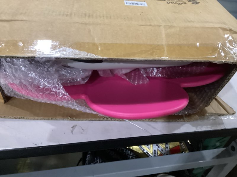 Condition photo showing Good Condition for robud kids sensory swivel chair, autism kids swivel chair with non-slip design, training body coordination, flower shape wobble chair, no assembly, pink rose red