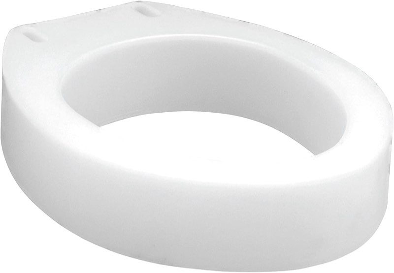 carex toilet seat riser, elongated raised toilet seat adds 3.5 inches to toilet
