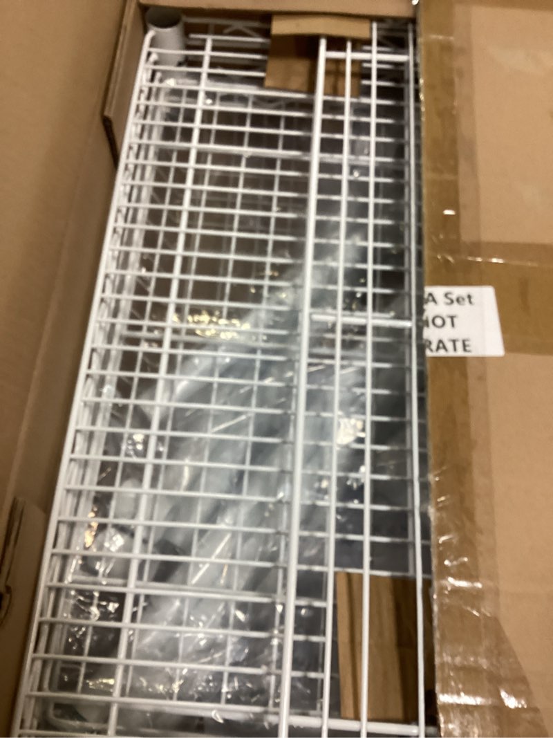 Condition photo showing Good Condition for 1 Pcs Portable Mini Fridge Organizer Shelf with Wheels & 8 S Hooks, Mini Fridge Storage Stand, Microwave Stand for Dorm Room, Apartment & Kitchen, Compact Shelving for Small Space(White)