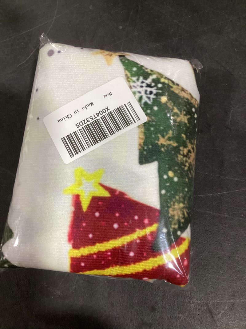 Condition photo showing New/Like New for Red Christmas Tree Skirt 36 inch, Buffalo Plaid Medium Xmas Tree Skirts Winter Christmas Tree Mat for Home Party Holiday Indoor Decoration