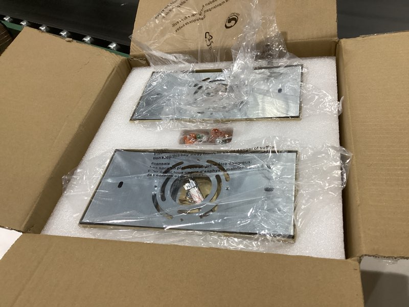 Condition photo showing Good Condition for champagne brass bathroom wall sconce - set of 2 modern gold light sconces - clear glass tube vanity lights - vertical or horizontal mounted dimmable lighting fixtures for indoor living room hallway elegant gold 2 pack