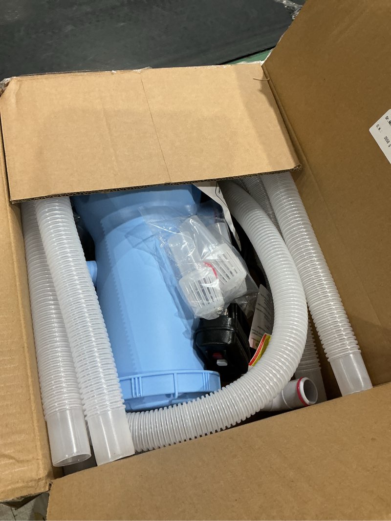 Condition photo showing Good Condition for kimfilter pro series 1000 gph above ground pool filter pump, powerful pool cartridge filter pump, water circulation and filtration system -improved water clean & clarity, pools pumps above ground-blue