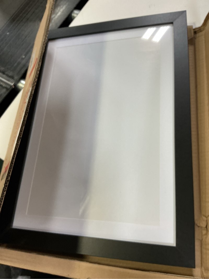 Condition photo showing New/Like New for LaVie Home 13x19 Picture Frame Black Poster Frame, Display Pictures 11x17 with Mat or 13x19 Without Mat, Stable and Sturdy Frame and Polished Plexiglass, Horizontal and Vertical Format of The Walls 13x19 Black