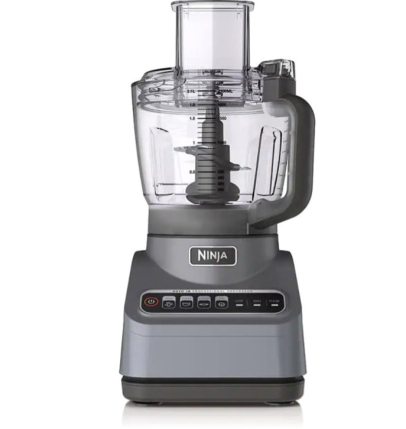 Ninja - Professional Plus Food Processor, 1000 Peak Watts, 9-Cup Capacity, 4 Auto-iQ Preset Programs - Cloud Silver