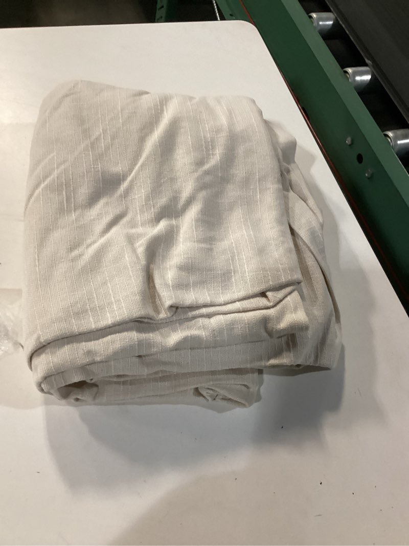 Condition photo showing New/Like New for cotton slub room darkening curtain, 48x84, natural