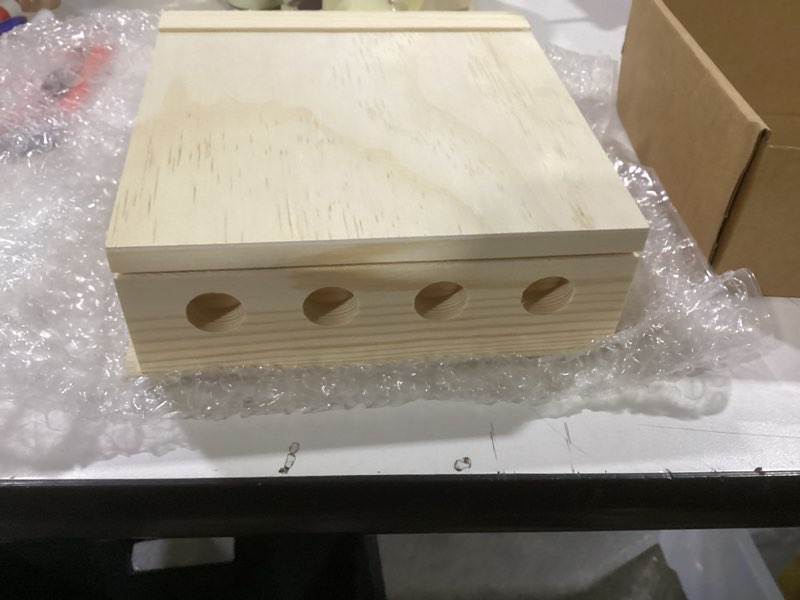 Condition photo showing New/Like New for Yalikop 4 Slot Wooden Lipsticks Holder with DIY Wood Cardboard 0.7 Inch Lip Balm Tube Holder Lip Gloss Organizer Display Wood Lipsticks Tube Organizer for Market Craft Booth Room Display 4 Slot Classic