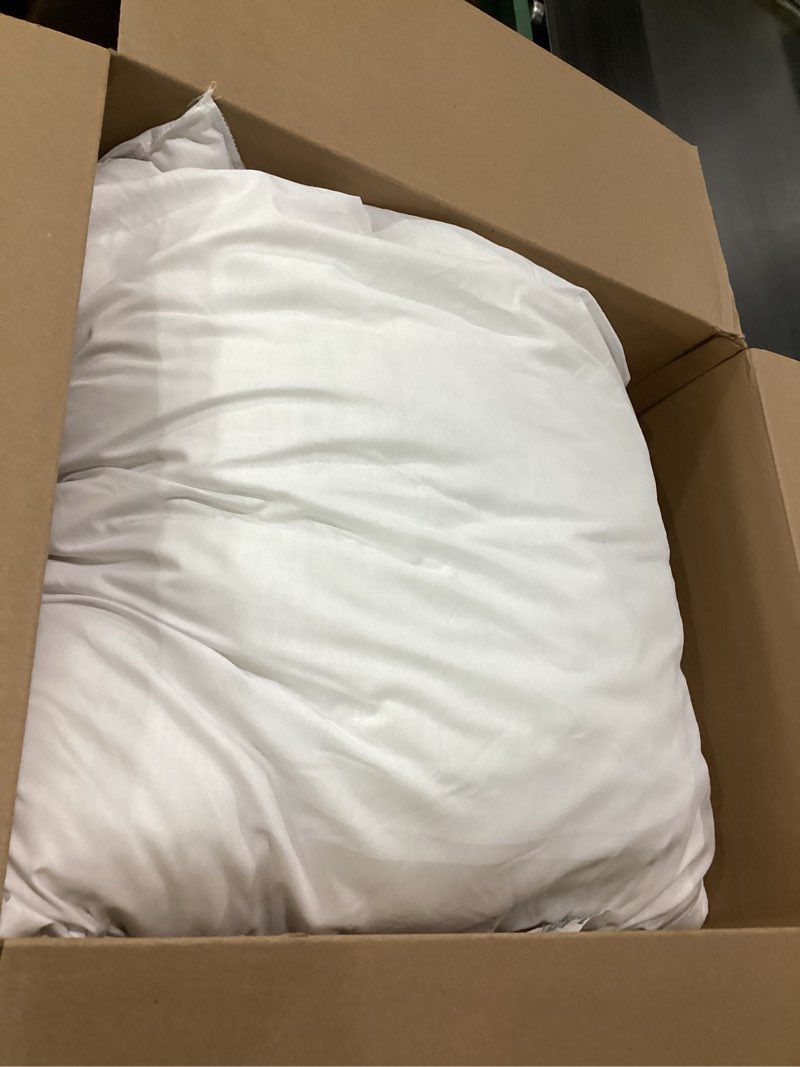 Condition photo showing Good Condition for Pillowflex Premium Polyester Throw Pillow Insert - 28x28 - Ultra Soft Square Throw Pillow, Couch Sham, Lumbar, Back, Sofa - Machine Washable - Decorative Accent Form - 1 Soft Pillow 28 Inch by 28 Inch