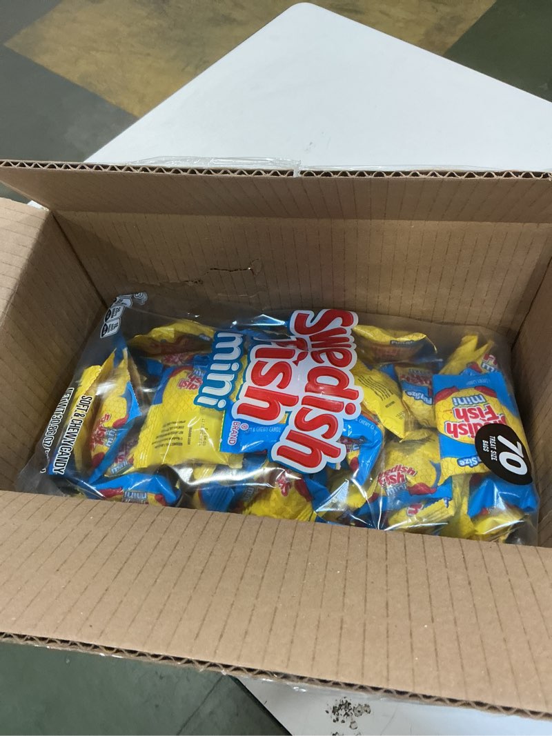 Condition photo showing New/Like New for SWEDISH FISH Mini Soft & Chewy Candy, Bulk Candy, 140 Snack Packs