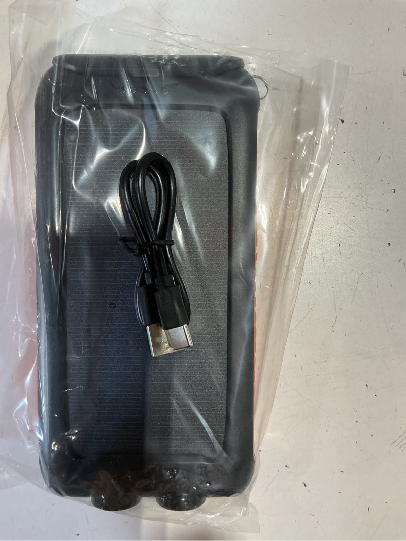 Condition photo showing Good Condition for solar charger power bank 49800mah - portable fast charging power bank with type-c & dual usb ports, compatible with iphone, samsung & more, waterproof solar panel for camping, hiking, and outdoor use orange