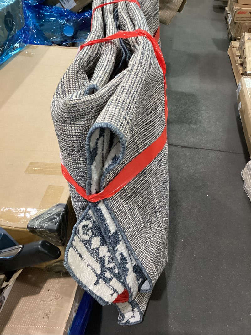 Loloi Magnolia Home by Joanna Gaines Gigi Collection GIG-03 Denim/Ivory 9'-2" x 13' Area Rug Rectangular Denim / Ivory 9'2" x 13' (Rectangular)