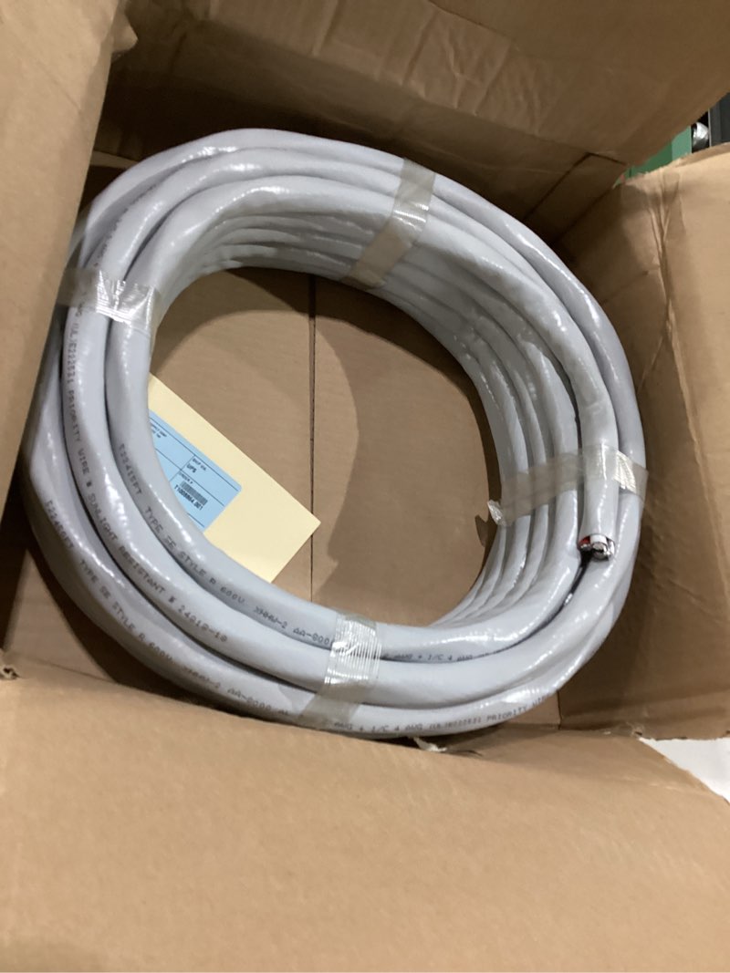 Condition photo showing As Is for wirenco 2-2-2-4 ser aluminum service entrance cable (50ft cut) 50 feet