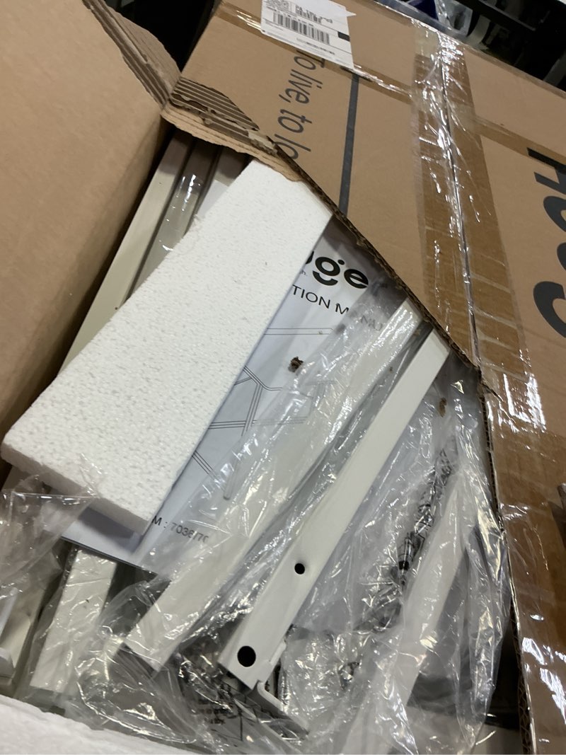 Condition photo showing Good Condition for Huuger Folding Desk for Small Spaces, 31.5 Inch Foldable Computer Table, for Home Office, Study, Bedroom, Dorm, Space Saving, Small Writing Work Office Computer Desk, Easy to Fold, White White 18.9"D x 31.5"W