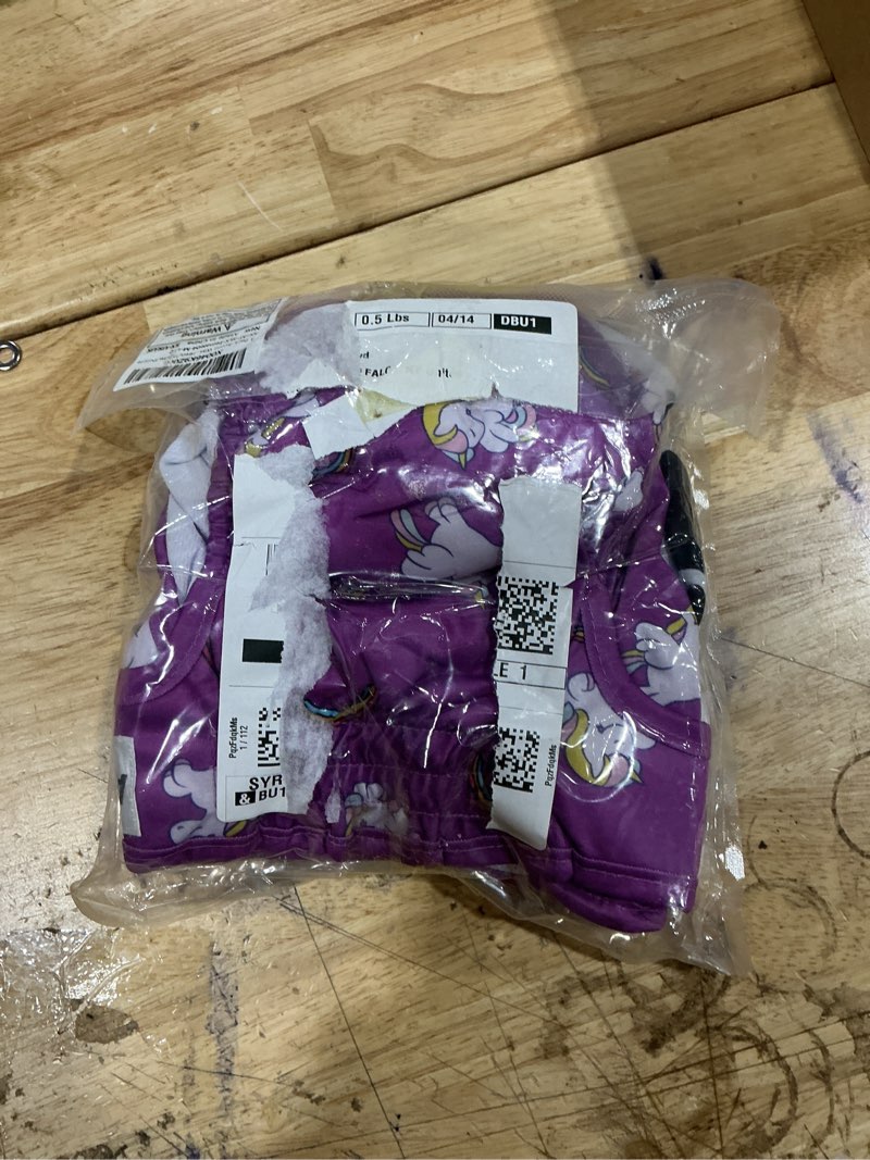 Condition photo showing New/Like New for 3 pack avont washable female dog diaper with suspender, reusable girl doggie diapers for small medium large doggy in heat cycle period incontinence m green/white/purple…