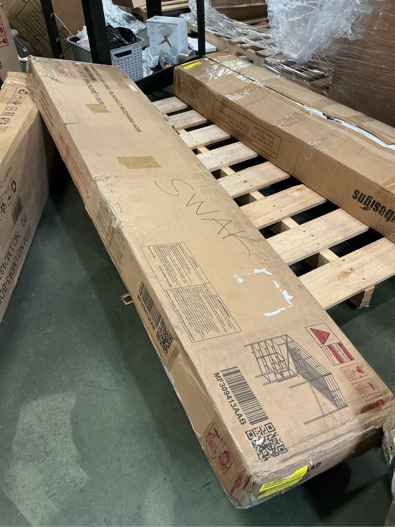 ( incomplete 1 of 2 only). MF309413AAB Loft Bed BLCK/Lit Mezzanine-Noir