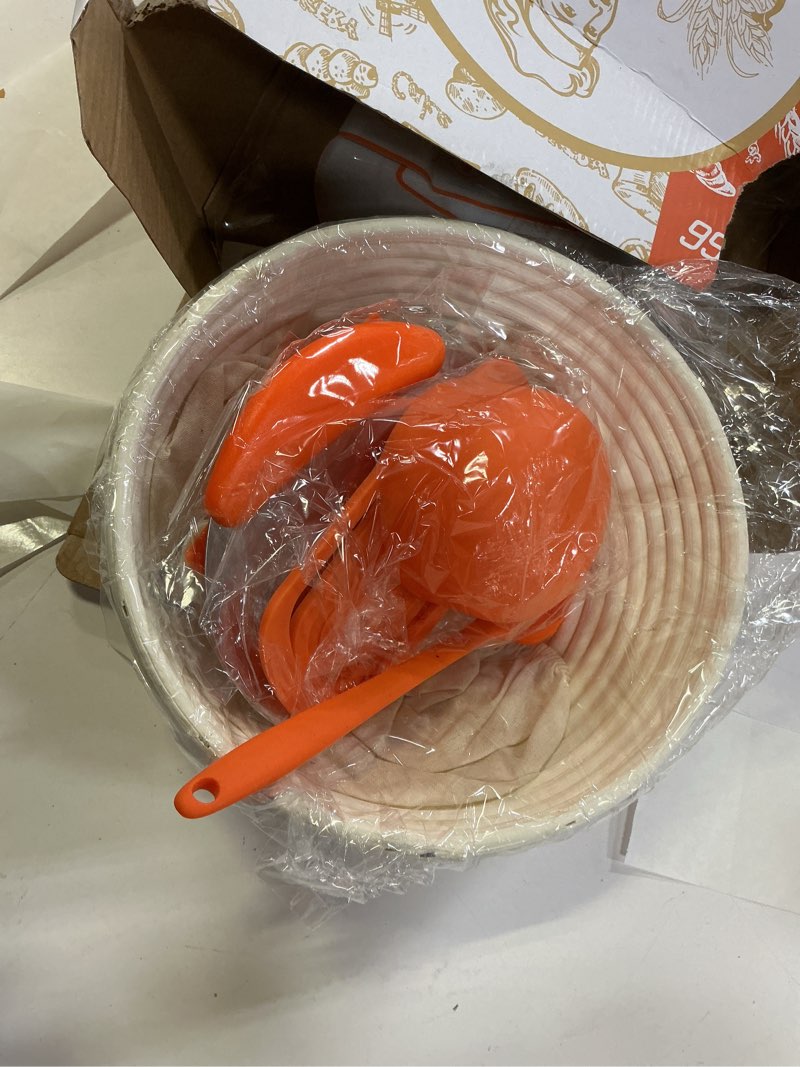 Condition photo showing Good Condition for 30-Pcs Sourdough Bread Baking Supplies - Sourdough Starter Kit | Including 9 inch Round and 10 inch Oval Banneton Proofing Basket?Precision Measuring Spoons?Electronic scales