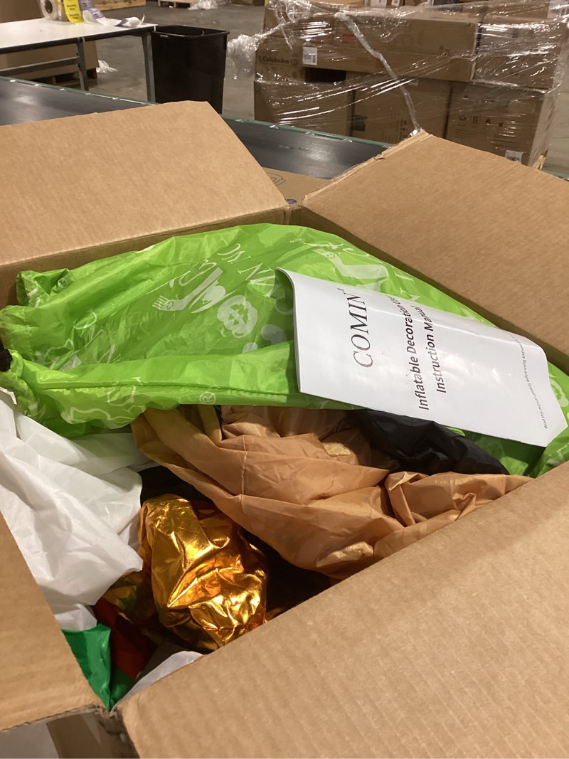 Condition photo showing Good Condition for COMIN 9.8 FT Christmas Decorations Outdoor Inflatables Santa Claus Riding Reindeer Blow ups with Built-in LEDs for Yard Party Lawn Decor