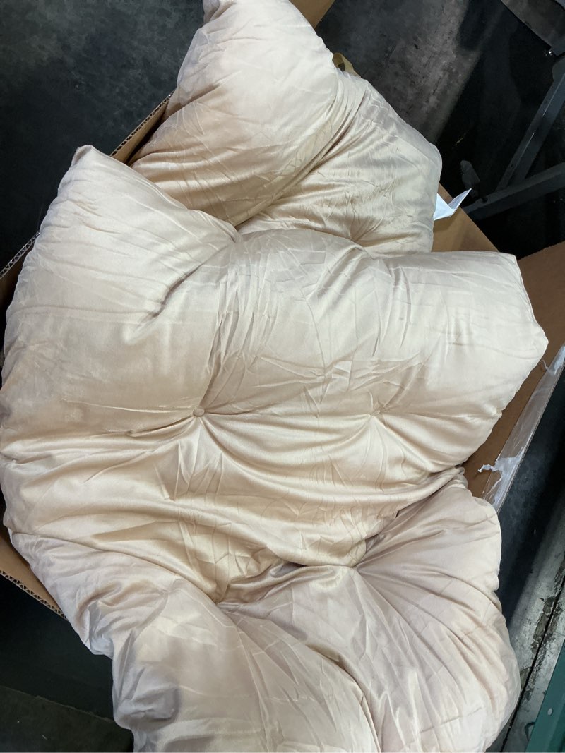 Condition photo showing Good Condition for HOMBYS Floor Lounger Pillow Foldable and Tufted Design Long Floor Cushion for Yoga, Reading, Sleeping, Meditation, Elastic Band for Roll Up and Easy Storage, Machine Washable (Beige, 74\"x27\") Beige 74\"x27\"