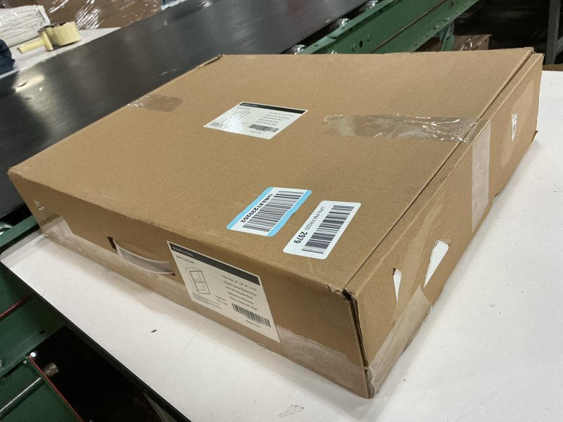 Condition photo showing New/Like New for 14x18 Medicine Cabinet Recessed, Medicine Cabinet Without Mirror, 304 Stainless Steel Medicine Wall Niche with Double Shelves, Matte White Matte White 14"x18"