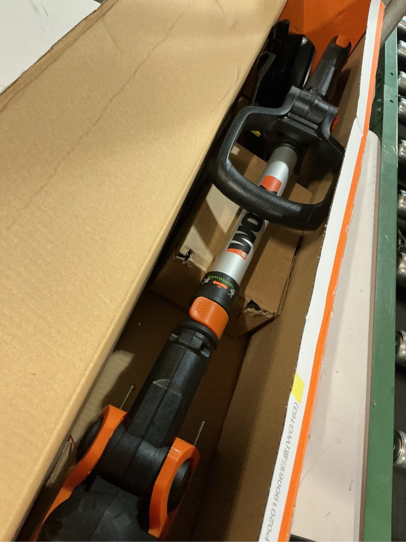 Condition photo showing As Is for Worx String Trimmer Cordless GT3.0 20V PowerShare 12" Edger & Weed Trimmer (2 Batteries & Charger Included) WG163 Cordless String Trimmer