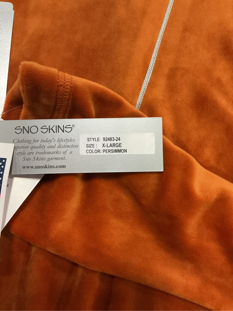 Condition photo showing Good Condition for Women's Zip Pullover Sweatshirt Fleece Casual Long Sleeve Spring Fall Running Workout Tops Orange Medium size XL 