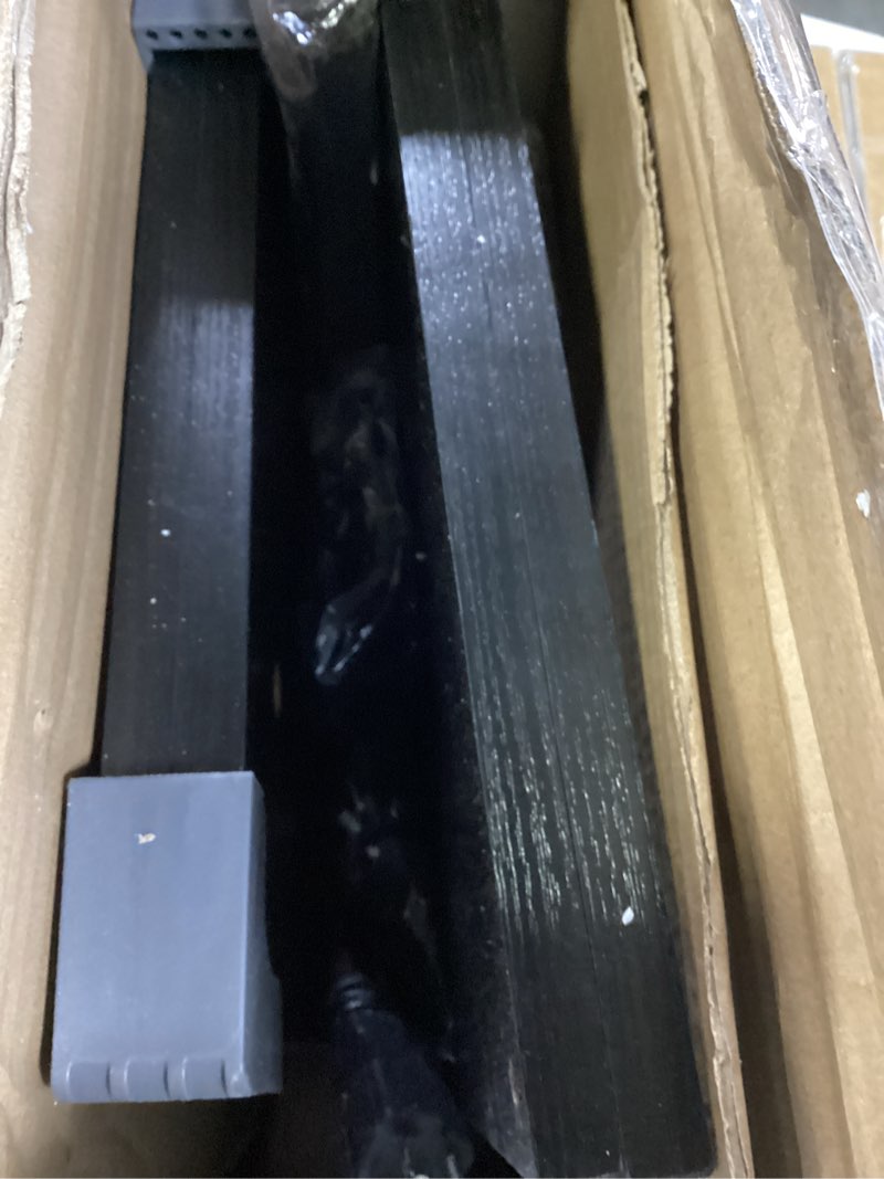 Condition photo showing Good Condition for tall end table with charging station, skinny nightstand with usb ports and outlets, 3 tier narrow side table with storage for bedroom, living room, office, black black 30"h