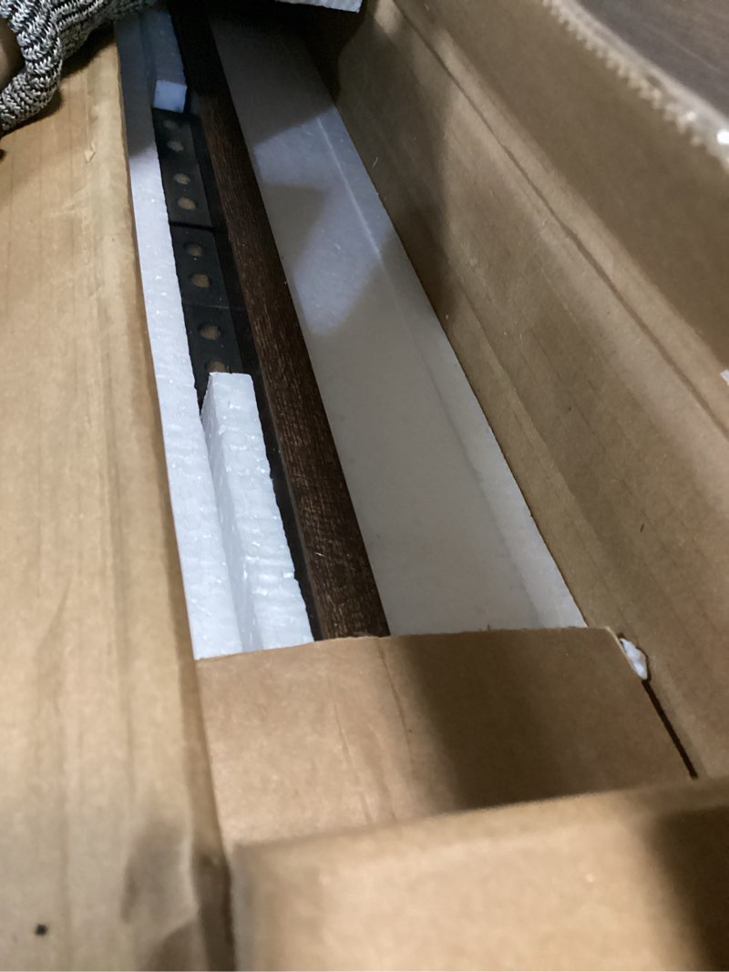 Condition photo showing Good Condition for choochoo mission coffee table, wood living room table with shelf, 47 inch, espresso espresso 22"d x 47.2"w x 18.1"h
