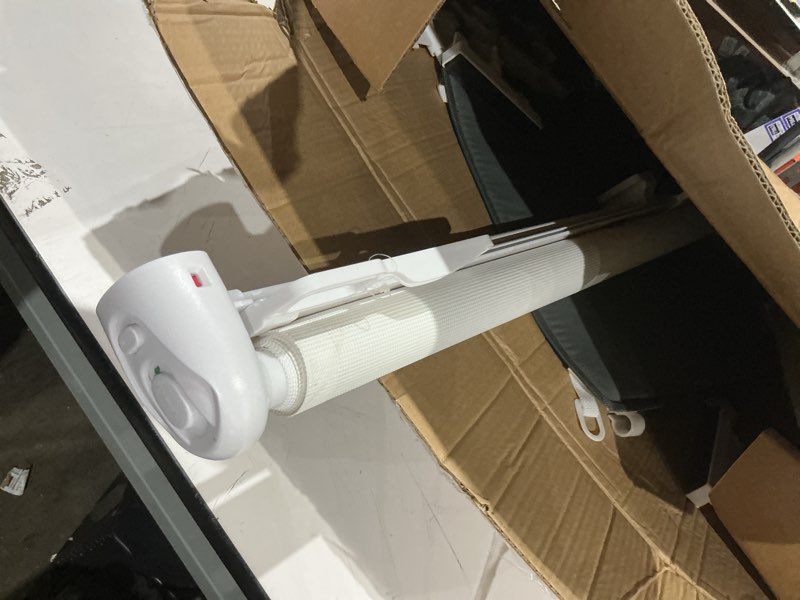 Condition photo showing As Is for boyro baby 5-in-1 baby walker, baby walkers for boys girls 6-18 months, foldable activity walker, toddler infant walker with bouncer, adjustable height, removable footrest, feeding tray, music b-white