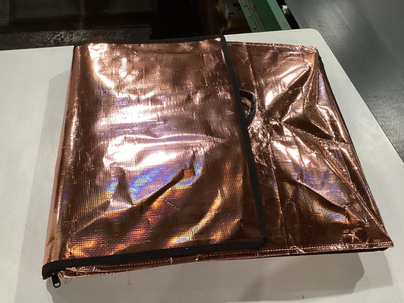 Condition photo showing New/Like New for Reusable Grocery Bag On Wheels Large Capacity Shopping Trolley Foldable Rolling Tote with Outside Pocket, Heavy Duty Handle (Blue, Large) Large Blue