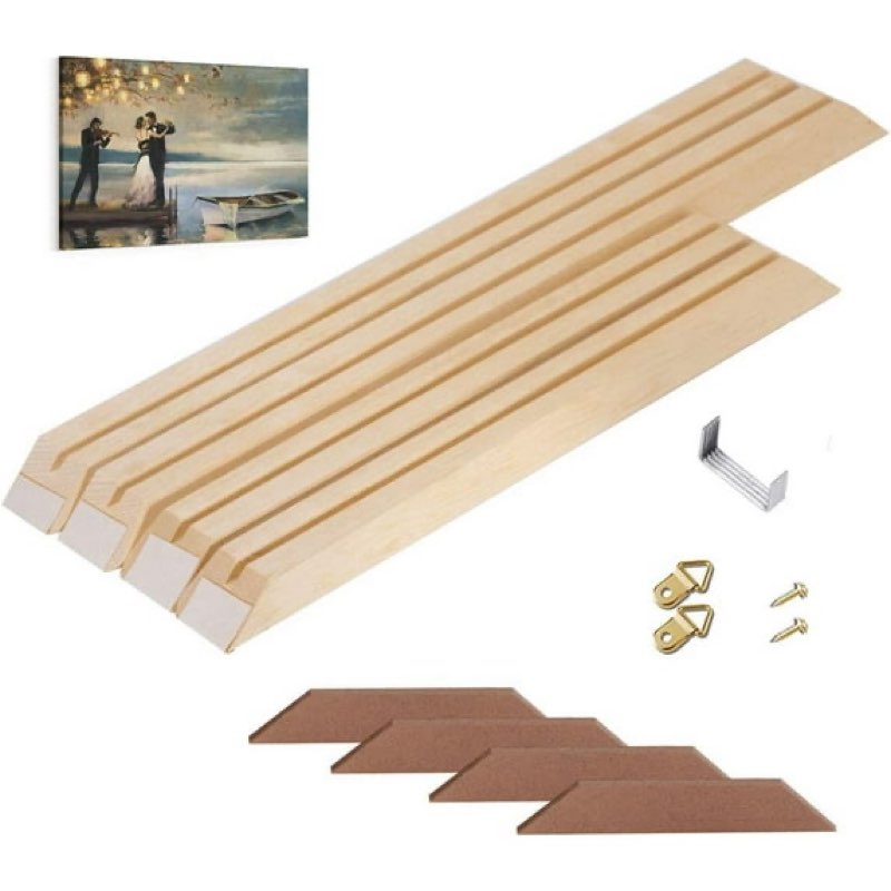 Canvas Frame Kit 24 x40 Inch Stretcher Bar for Oil Painting & Wall Art Gallery Wrap Customized Wooden Art Frames