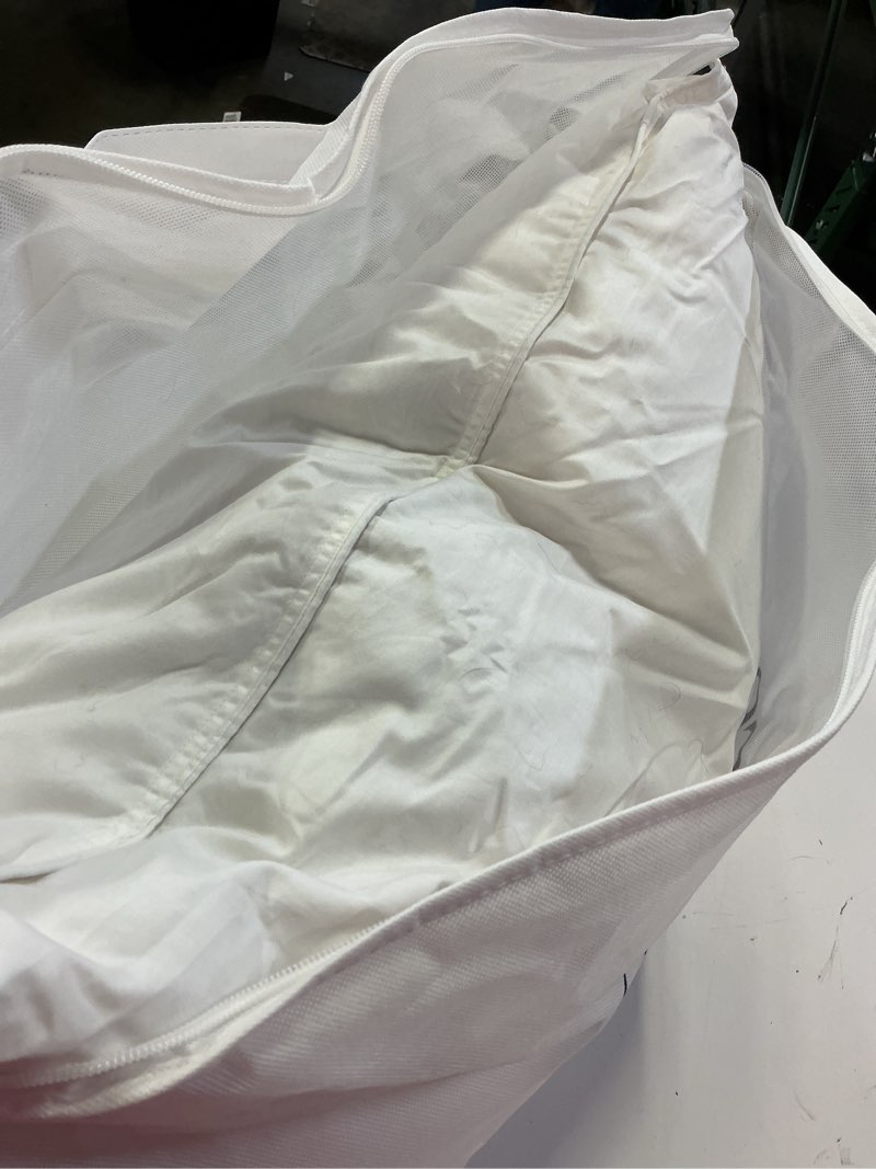 Condition photo showing As Is for quince luxe goose down pillow standard soft/mediun 