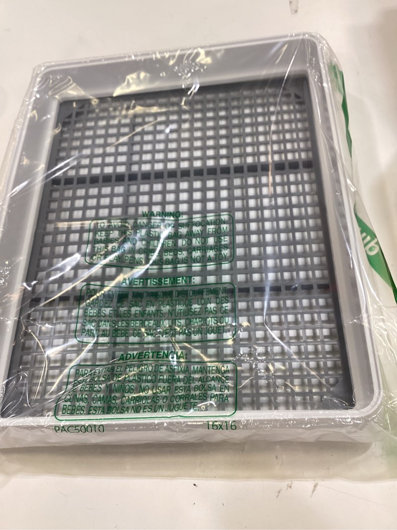 Condition photo showing New/Like New for large rabbit litter box for cage,bunny litter box grate restroom with 50 pcs disposable rabbit cage liner guinea pig litter pan with grate rabbits litter tray pet toilet for rat ferret hamster