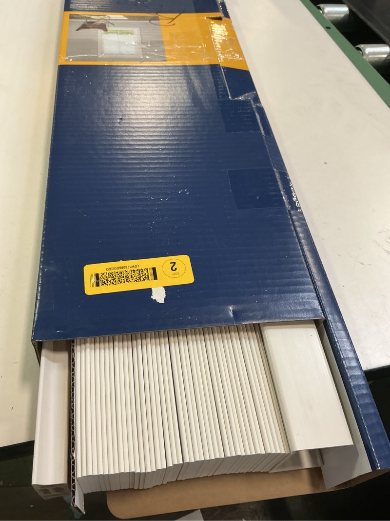 Condition photo showing Good Condition for LEVOLOR Foux Wood Blinds 2-in White 35 x 72 in. Includes hardware NEW 