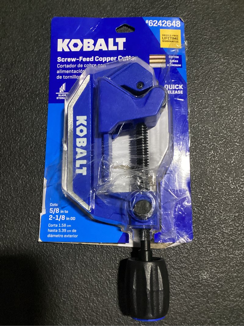 Condition photo showing As Is for k.balt screw feed 1-1/8-in copper tube cutter