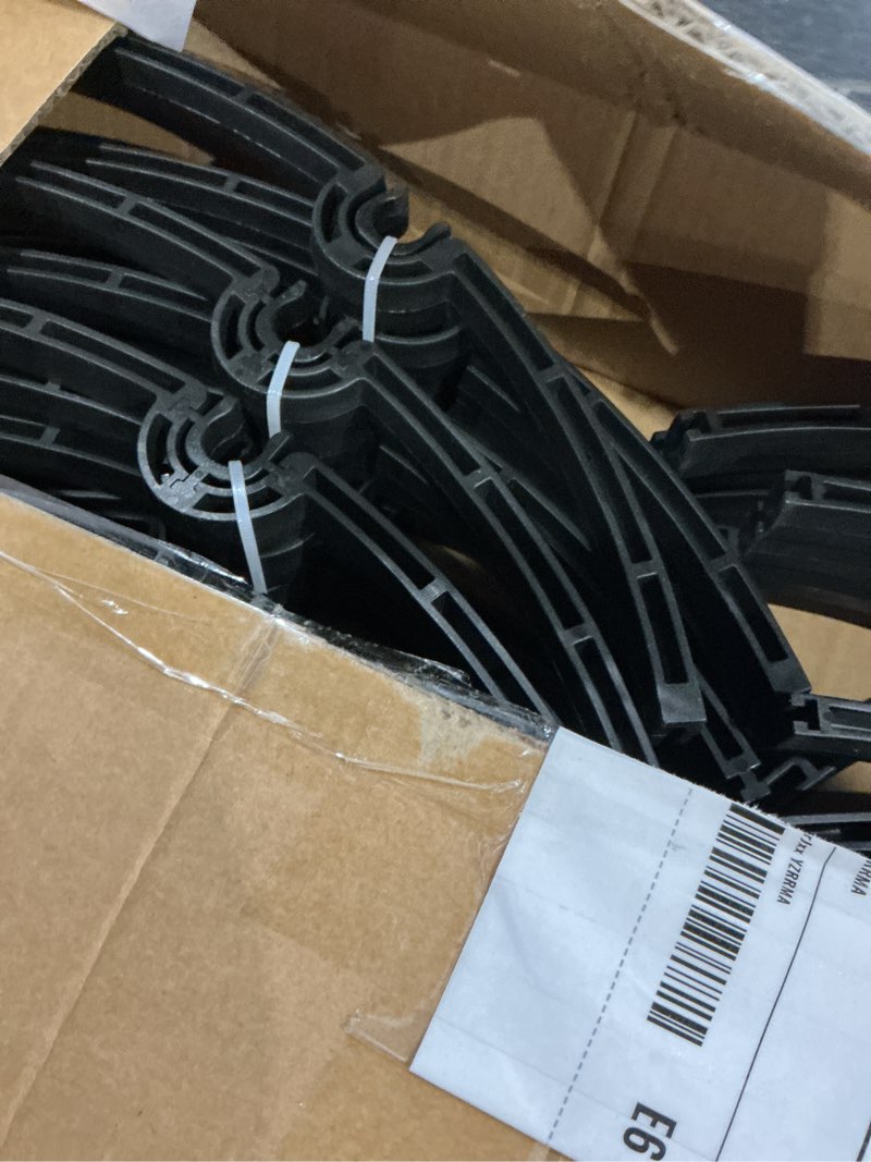 Condition photo showing As Is for 4 sets 19.5" x38"h peony plant cage, 3 tier large support stakes plant support rings metal core with pvc coated stakes for garden outdoor tomatoes peonies rose climbing ornamental flower