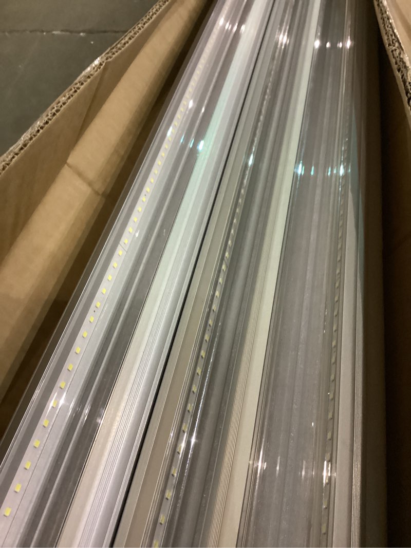 Condition photo showing New/Like New for 8ft R17D LED Tube Light, F96t12 HO 8 Foot Bulbs, 96'' Shop Light to Replace T8 T12 Fluorescent Bulbs, 100-277V Input, 4800LM, Cold White 6000K, Clear Lens (10 Pack)