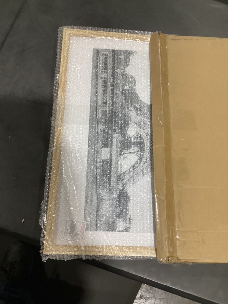 Condition photo showing Good Condition for upsimples 18x24 picture frame, display pictures 16x20 with mat or 18 x 24 without, wall hanging poster frames, natural, 1 pack natural 18x24