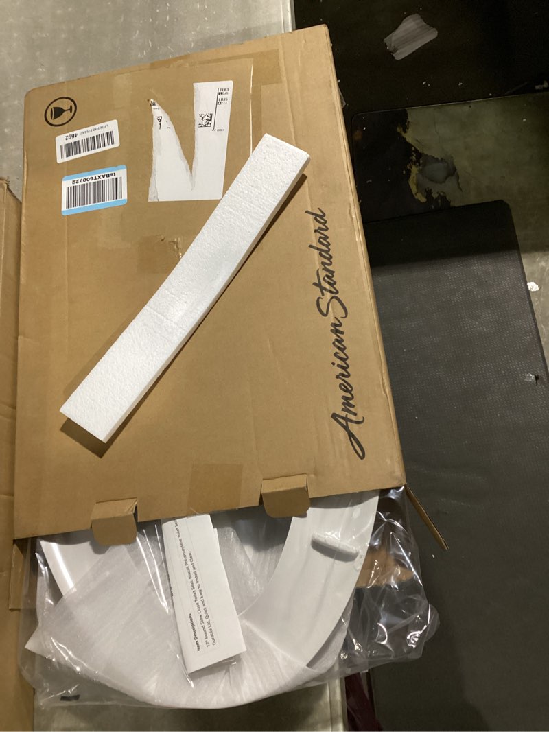 17" round slow close toilet seat, biscuit polypropylene toilet seat cover with never loosen durable 