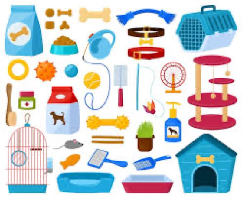 Assortment of small pet items,miscellaneous small, variety of items multiple pieces, 5 items total