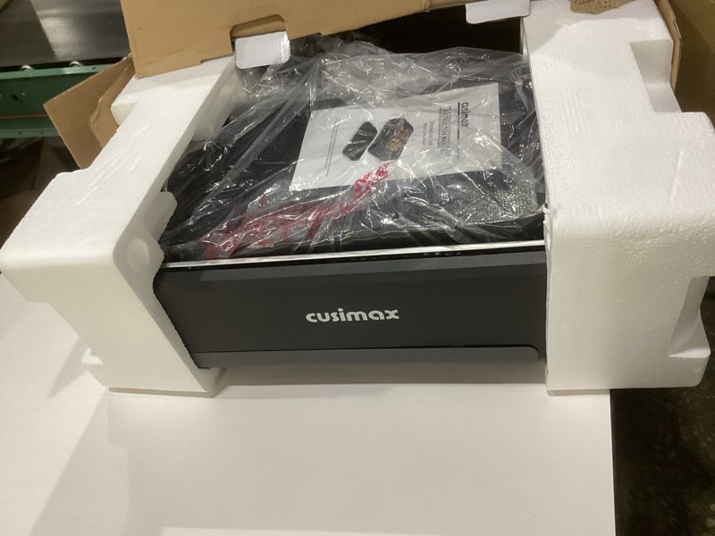 Condition photo showing New/Like New for Indoor Grill, CUSIMAX Electric Smokeless Grill & Griddle with REPLACEABLE Smoke Filter Sponge, 1500W Korean BBQ Grill, Smart LED Display, Larger Grilling Area, Black(New Model) Black+Grey, NOT TESTED