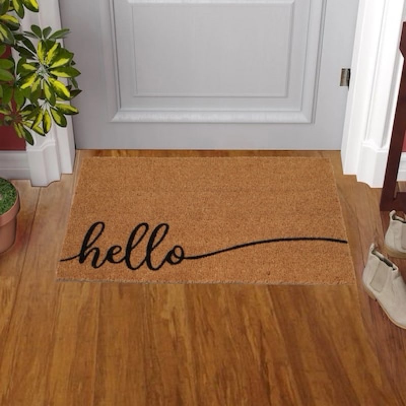 style selections 18-in x 30-in natural non-slip grip indoor or outdoor door mat