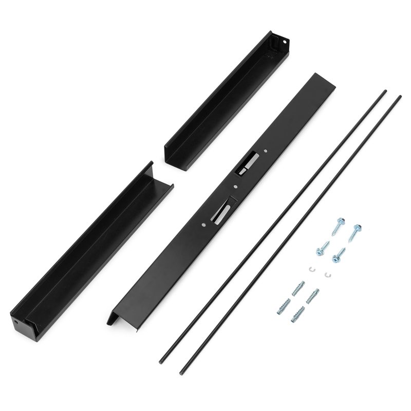 stanbroil adjustable rod and valance kit for fireplace mesh screen curtain