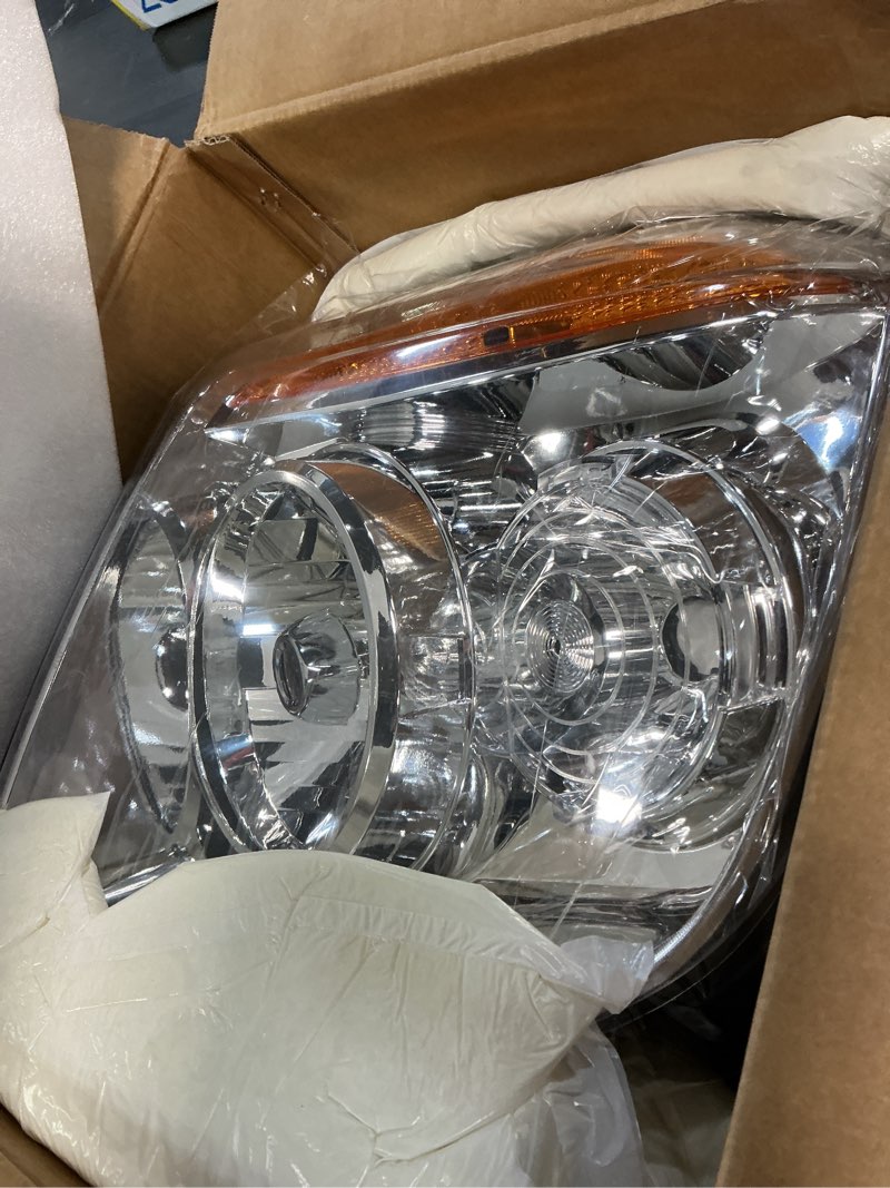 Condition photo showing Good Condition for Headlights Assembly Replacement for 2007 2008 2009 2010 2011 2012 2013 2014 GMC Yukon/ Yukon XL 1500 2500 Halogen Headlamp Factory Style,Driver and Paseenger Side chrome