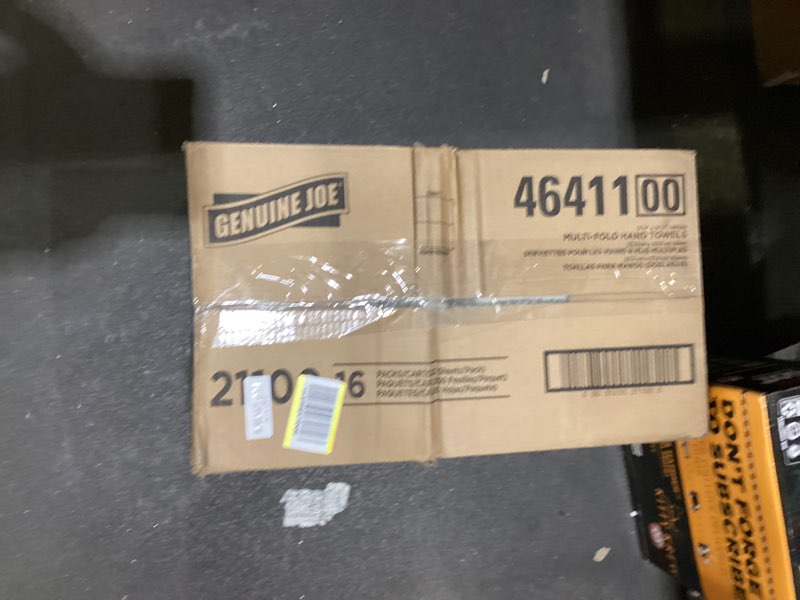 Condition photo showing New/Like New for Genuine Joe Multifold Hand Towels, 9.5" x 9.10", 1-Ply, White, 250/Pack, 16 Count