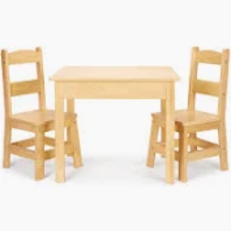 Wooden Table & Chairs - Natural