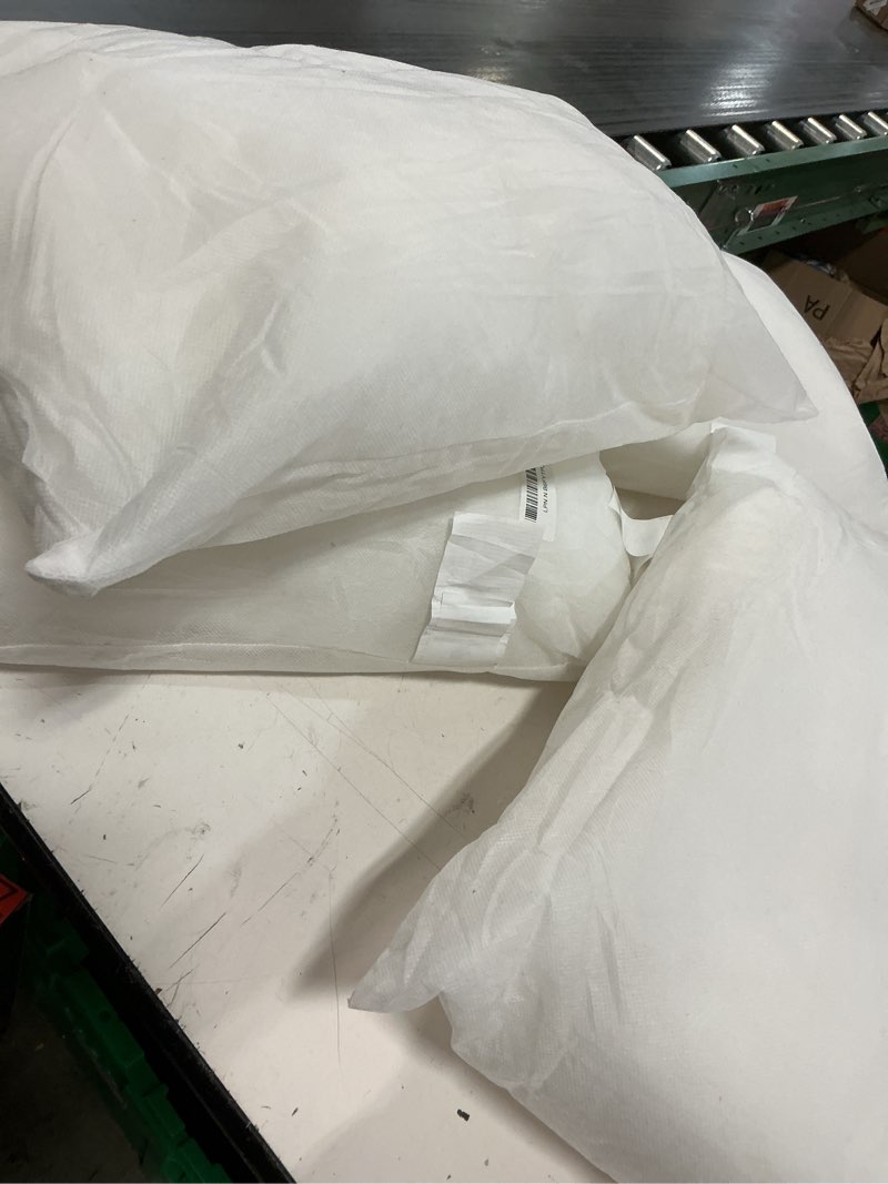 Condition photo showing Good Condition for lane linen 12x20 pillow insert - set of 4 white decorative pillow for sofa bed, fluffy pillow inserts for throw pillow covers, throw pillows for bed, couch pillows for living room, bed pillows 12" x 20" white
